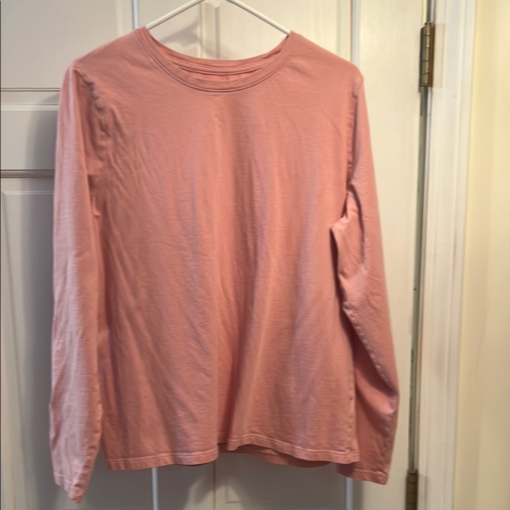 Pink Long Sleeve Crew Neck Tee